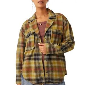 Free People Izzie Cargo Shirt Jacket, XS